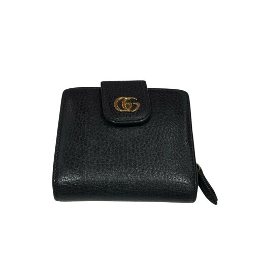 【中古】GUCCIGGマーモント 2つ折り財布 ブラック【価格見直し】 【中古】GUCCIGGマーモント 2つ折り財布 ブラック【価格見直し】