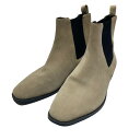 【中古】COACHスエードサイドゴアブーツ ベージュ サイズ:41【価格見直し】