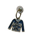 【中古】CHANEL 02刻印 シャネルジャケットモチーフピアス ゴールド×ブラック 【271224】(シャネル)