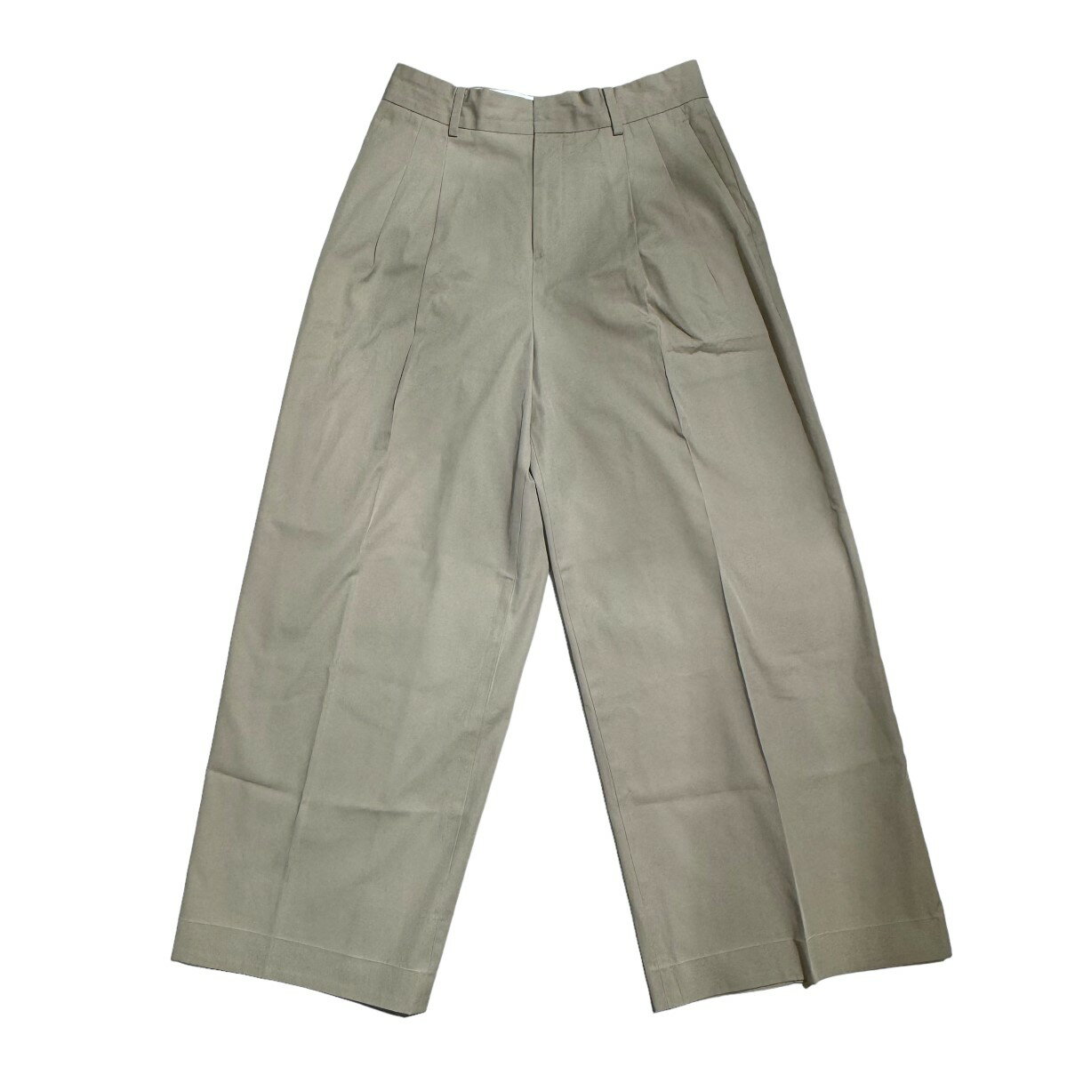【中古】EVERYDAY I LIKE. コットンワイドパンツ スラックス ベージュ サイズ:38 【281224】(エヴリディアイライク)