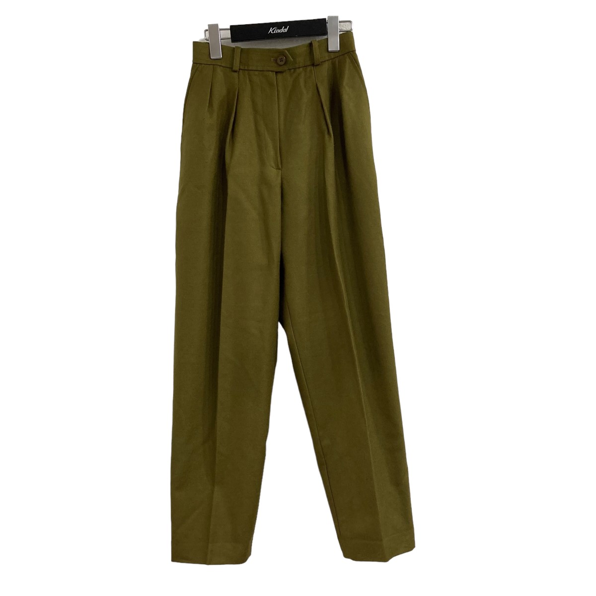 【中古】Yves Saint Laurent ウールスラックス HHB07-444 カーキ サイズ:36 【281224】(イヴサンローラン)