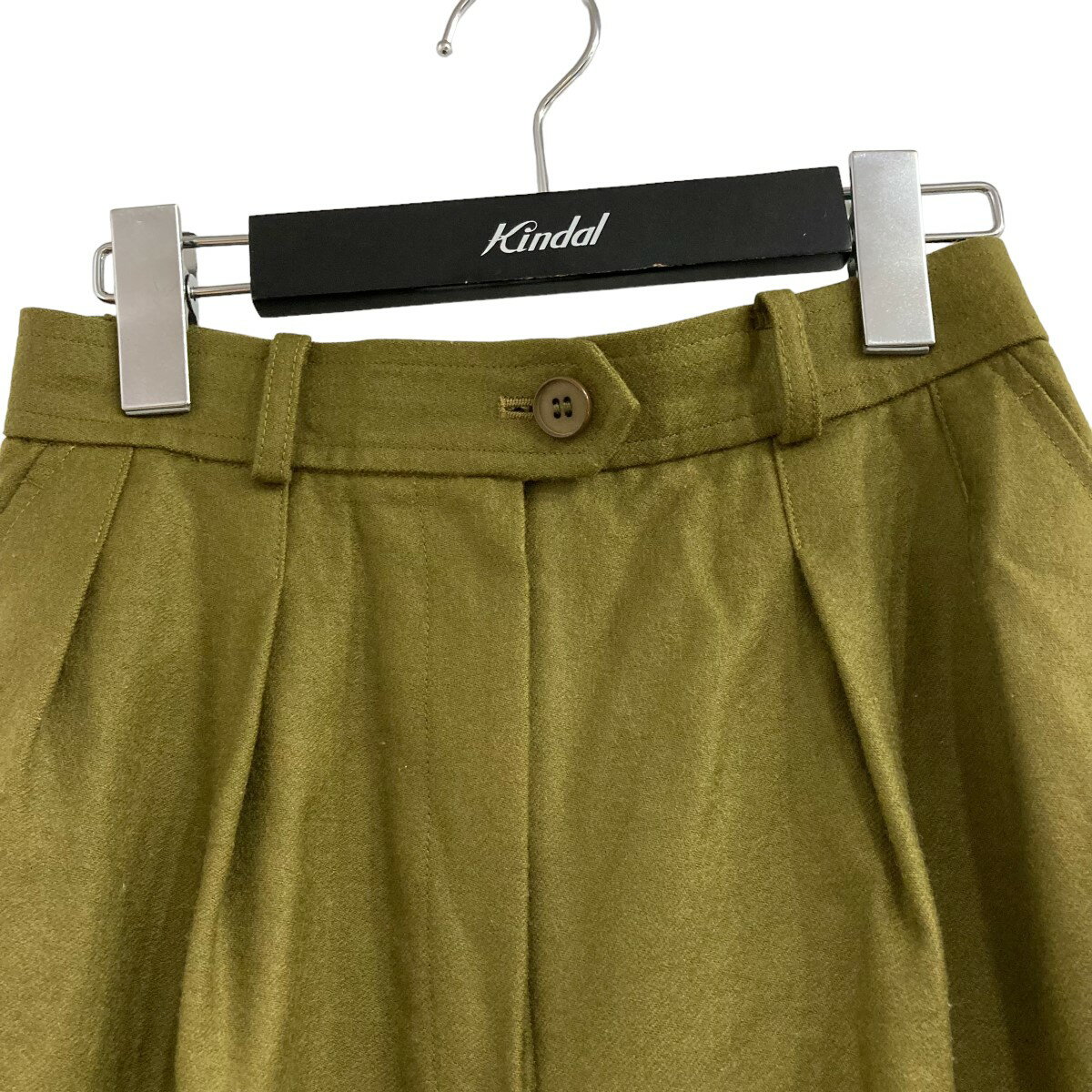 【中古】Yves Saint Laurentウールスラックス HHB07-444 カーキ サイズ：36【価格見直し】