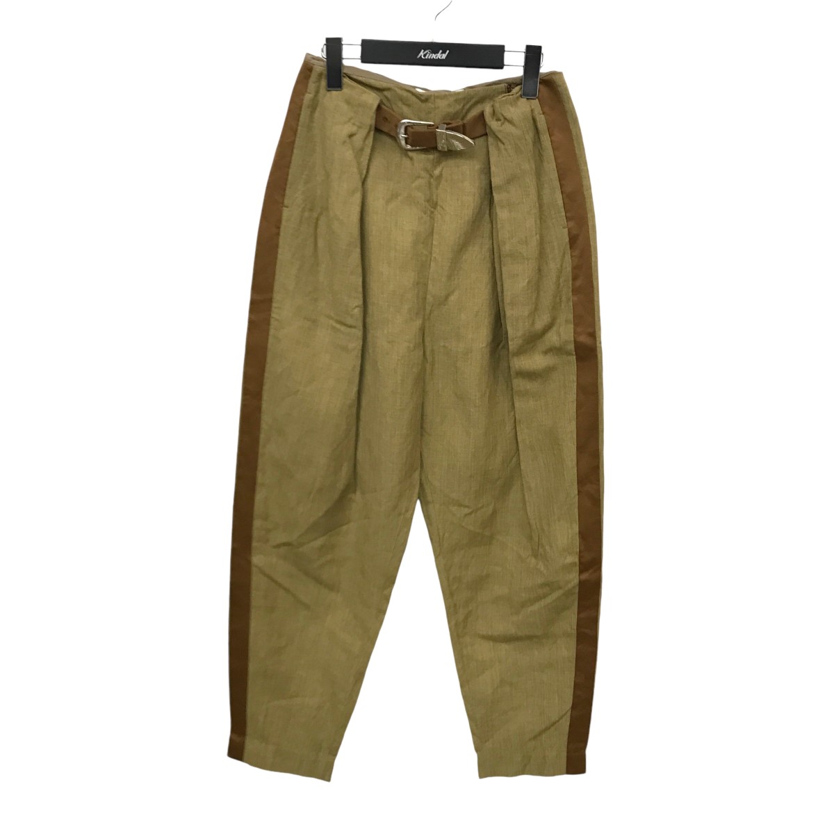 【中古】TOGA PULLAシャンブレーウールパンツ TP91-FF231 ベージュ サイズ:36【価格見直し】