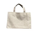 【中古】eluFleur tote トートバッグ ライトグレー【価格見直し】
