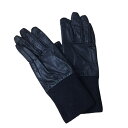 【中古】RICK OWENSShort Ribcuff Gloves In Leather レザーグローブ RR02C7458 ブラック【価格見直し】