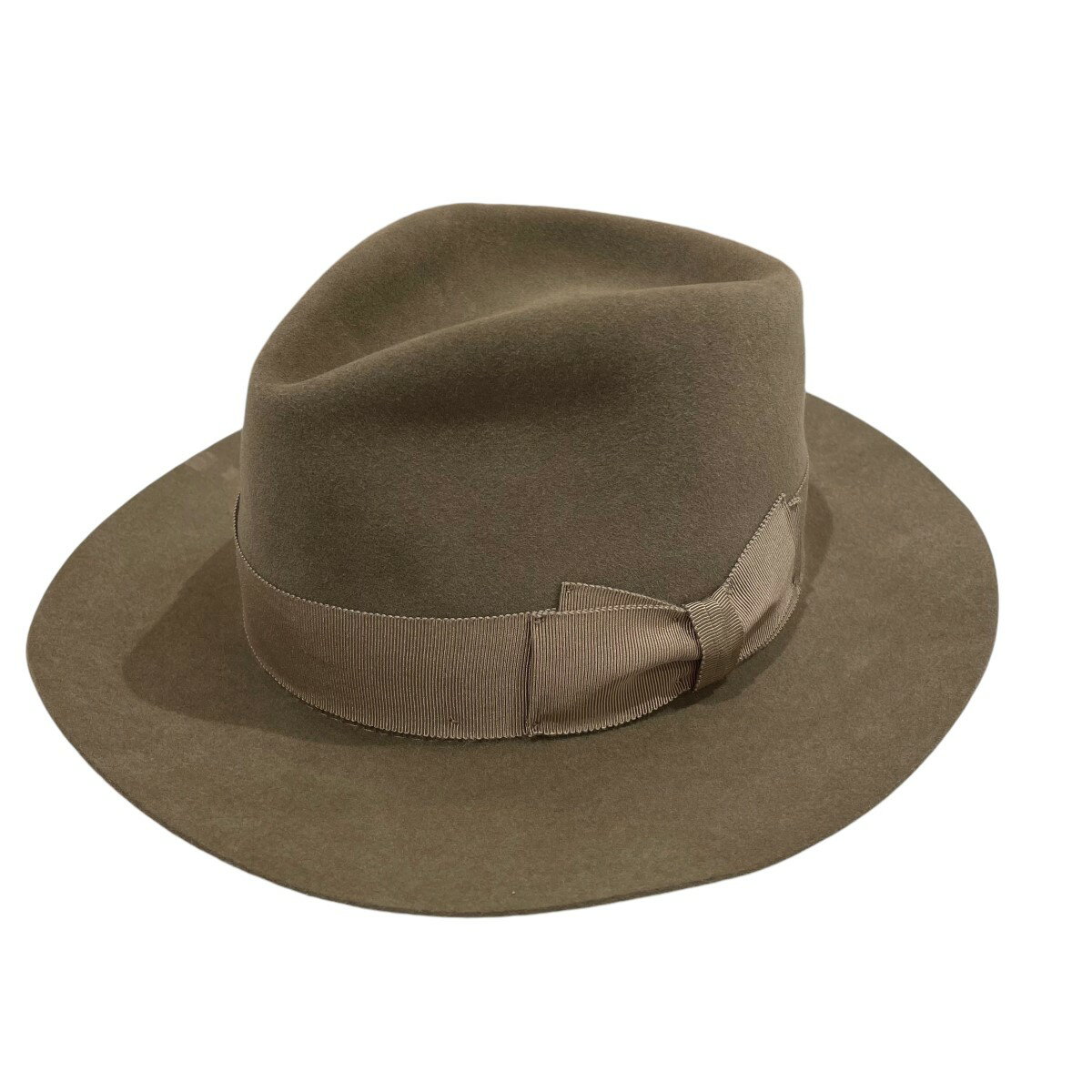 【中古】THE H.W. DOG CoPOLKAP RABBIT FUR FELT HAT ハット D 00833 ベージュ サイズ:57【価格見直し】