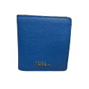 【中古】FURLA カードケース ブルー 【040125】(フルラ)