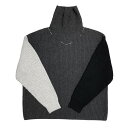【中古】Children of the discordanceOVERSIZED CHANGEOVER HI-NECK KNIT 切替タートルネックニット COTDKN-639 グレー サイズ:1【価格見直し】