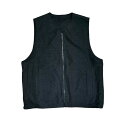 【中古】steinWOOL FLANEL REVERSIBLE VEST リバーシブルベスト ST.509 ブラック サイズ:L【価格見直し】