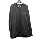 【中古】N°21 クルーネックスウェット 20A-E062-4100 ブラック サイズ:36 【060125】(ヌーメロヴェンティウノ)