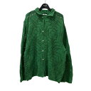 【中古】BODEBODE CROCHET OVERSHIRT クロシェニットカーディガン グリーン サイズ:M/L【価格見直し】