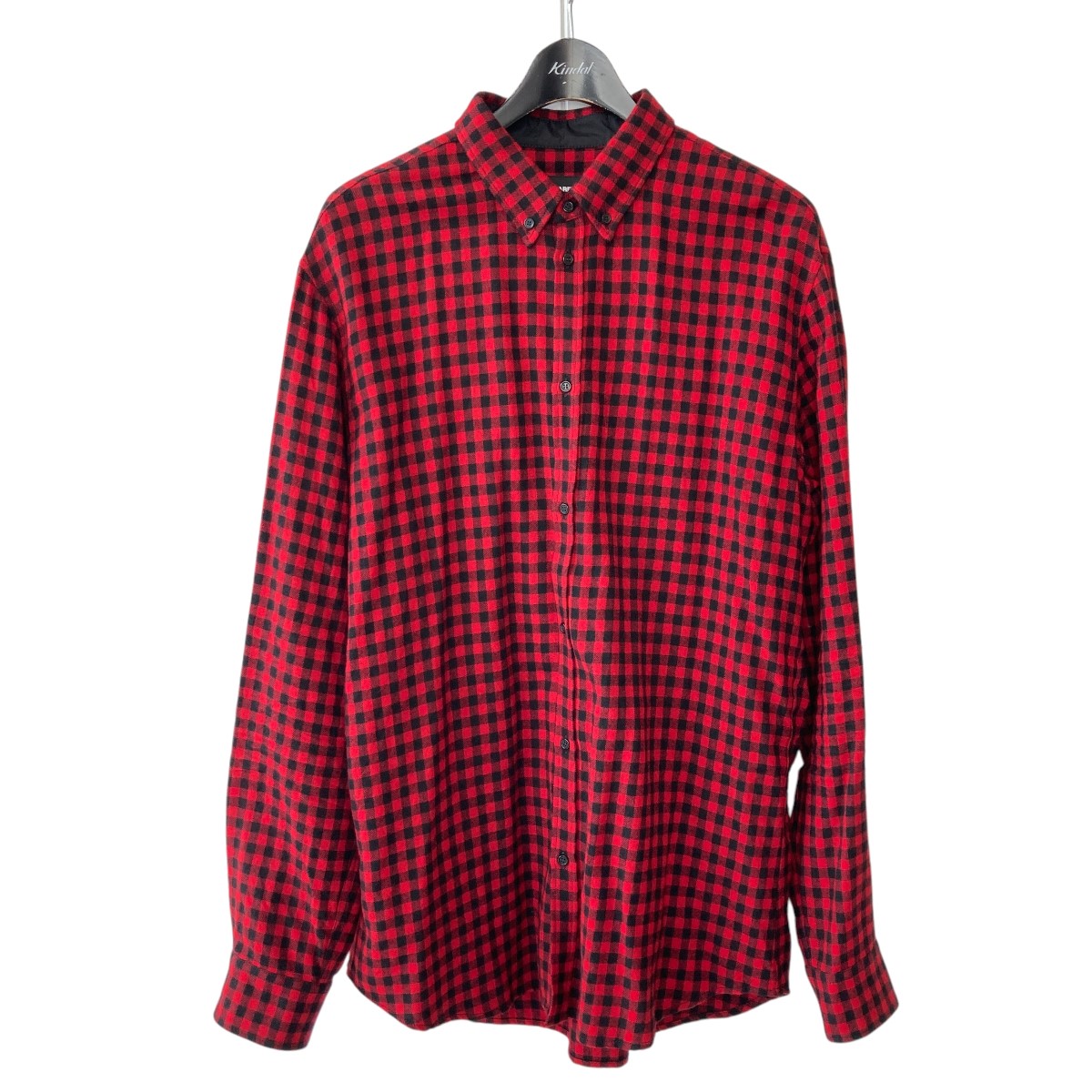 【中古】DSQUARED221AW Red Checked Long Sleeve Shirt チェック シャツ S74dm0552 レッド サイズ:50【価格見直し】