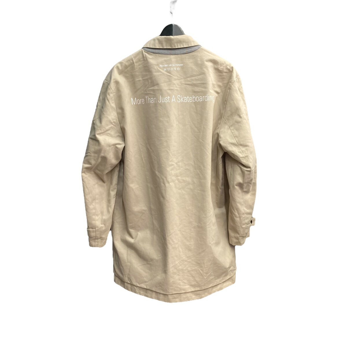 【中古】PACCBETリバーシブルチェックコート PACC9 J003 グレー サイズ：L【価格見直し】