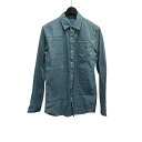 【中古】Denham シャツ ブルー サイズ:S 【090125】(デンハム)