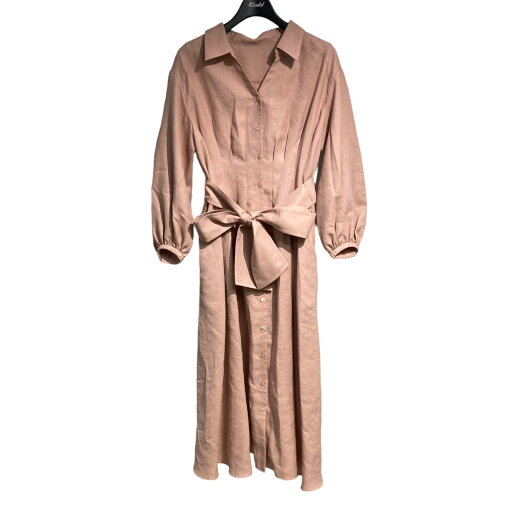 【中古】ANAYI22SS スラブツイルタックフレアワンピース ピンク サイズ:36【価格見直し】 【中古】ANAYI22SS スラブツイルタックフレアワンピース ピンク サイズ:36【価格見直し】