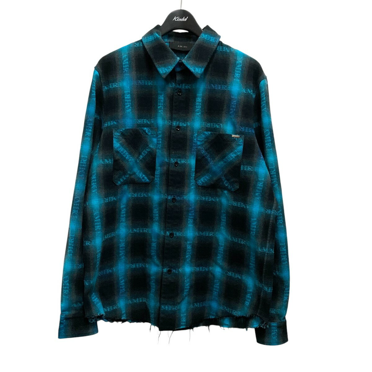 AMIRI アミリ カットオフフランネルブリーチチェックシャツ AMIRI アミリ カットオフフランネルブリーチチェックシャツ