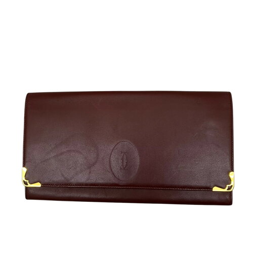 【中古】Cartier マストライン ラッチバッグ ボルドー 【130125】(カルティエ) 【中古】Cartier マストライン ラッチバッグ ボルドー 【130125】(カルティエ)