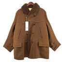 【中古】COMOLI20AW CANADIAN COAT ヘンプ ムートン カナディアンコート コート ブラウン サイズ:2【価格見直し】
