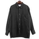 【中古】STUDIO NICHOLSONGRAY WOOL FLANNEL SHIRT ウール フランネル シャツ ネルシャツ ブラック サイズ:M【価格見直し...