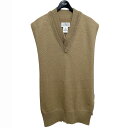 【中古】Maison Margiela14 22AW WOOL LINEN TABARD サイドオープンVネックニットベスト SI1TH0001 S18064 ...