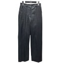 【中古】CITYSHOP23AW フェイクレザーパンツ FAUX LEATHER 23030042825040 ブラック サイズ:38【価格見直し】