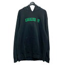 【中古】Palm Angels LEGALIZE IT HOODIE ダメージ加工プルオーバーパーカー ブラック サイズ:L 【190125】(パームエンジェルス)(4)