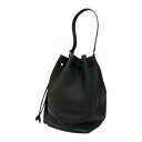 【中古】MIU MIU レザーバケットバッグ ブラック 【200125】(ミュウミュウ)
