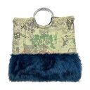 【中古】METAPHYSICA19AW ハンドバッグ カーキ×ネイビー【価格見直し】