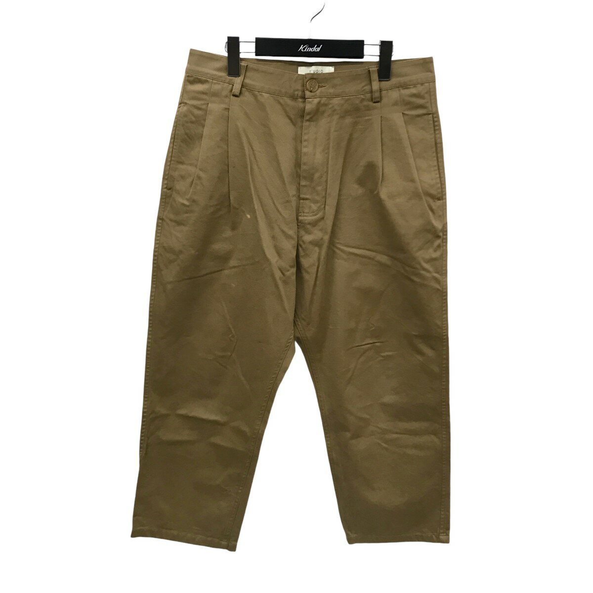 【中古】STUDIO NICHOLSON BONSAI PANT タックパンツ SN-140 ブラウン サイズ:S 【220125】(スタジオニコルソン)