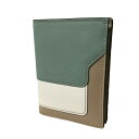 【中古】MARNI 19SS トランク バイフォールドウォレット財布 PFMOQ14U13 ブルーグリーン×ホワイト×ベージュ 【220125】(マルニ)