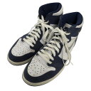 【中古】NIKE AIR JORDAN 1 HIGH OG CO JP ハイカットスニーカー DC1788-100 ホワイト×メタリックシルバー サイズ:26....