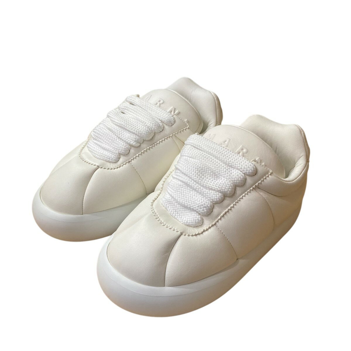 【中古】MARNI　ボリュームスニーカー SNZU015802 ホワイト サイズ：40 【250125】（マルニ）