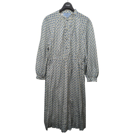【中古】PRADA フラワーワンピース オフホワイト×ブルー サイズ:40 【250125】(プラダ) 【中古】PRADA フラワーワンピース オフホワイト×ブルー サイズ:40 【250125】(プラダ)