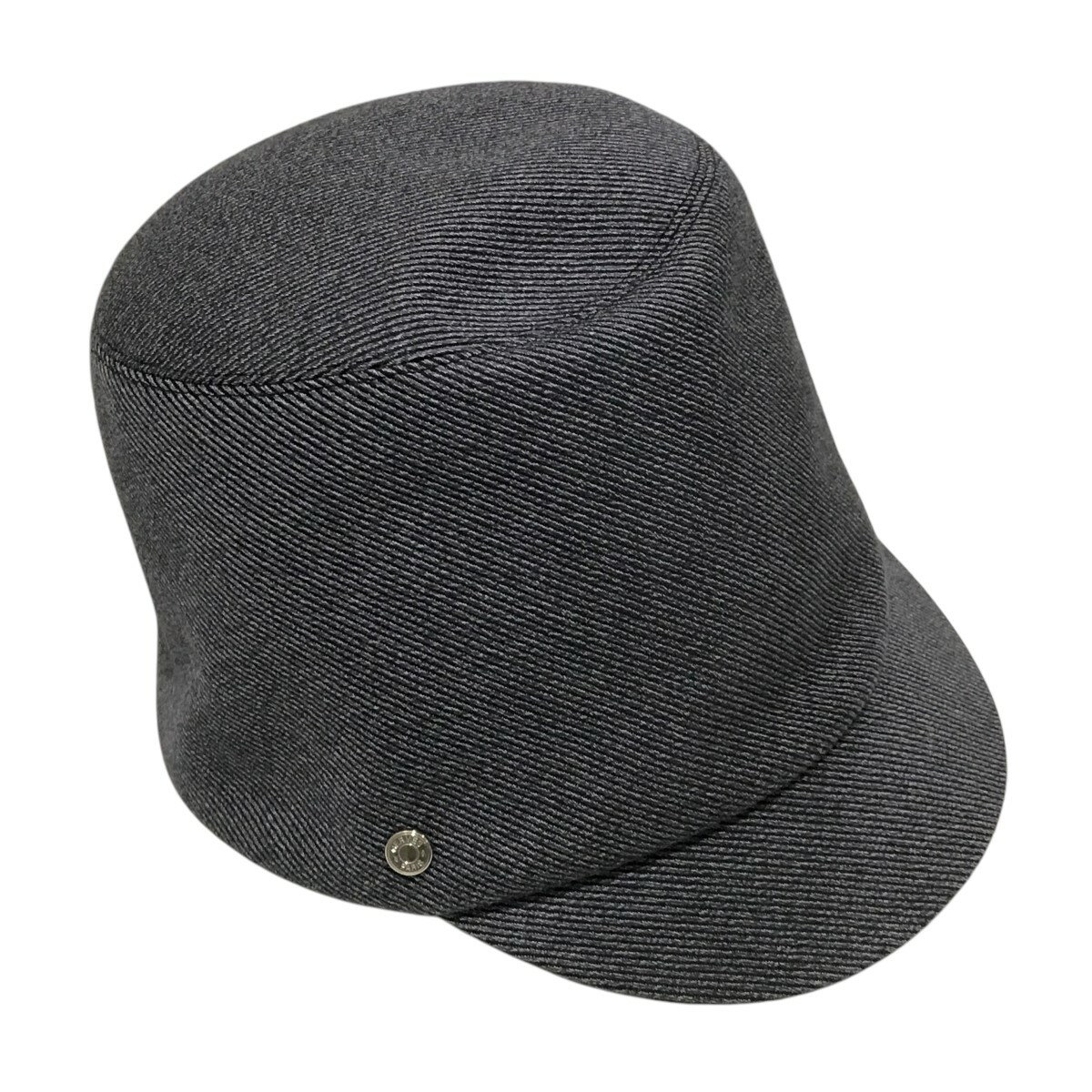 【中古】HERMES セリエボタンキャスケット グレー サイズ:56 【270125】(エルメス)