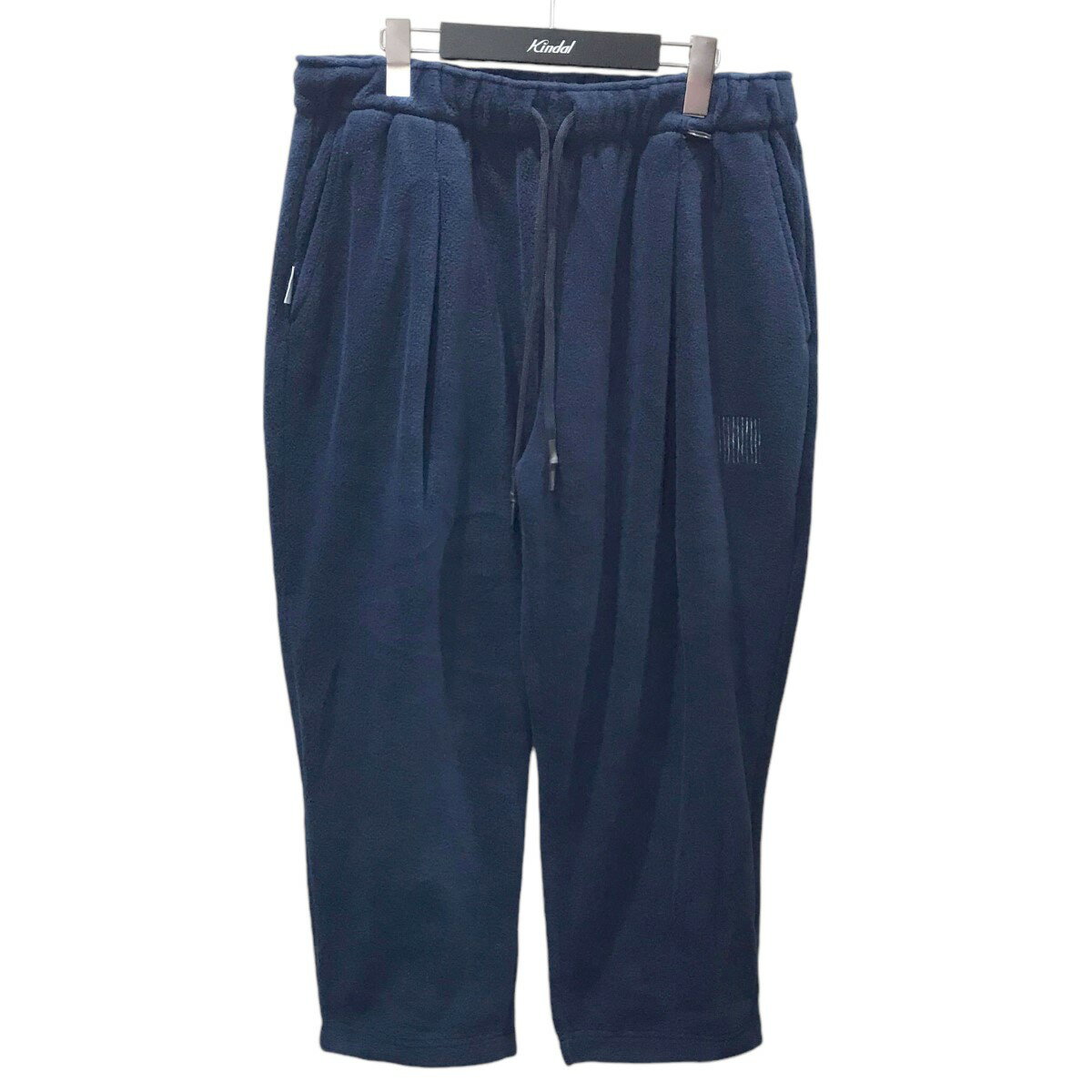 【中古】Stripes For Creative23AW フリースイージーパンツ Cropped Fleece Pants クロップドフリースパンツ SFCFW23P07 ネイビー サイズ:L【価格見直し】