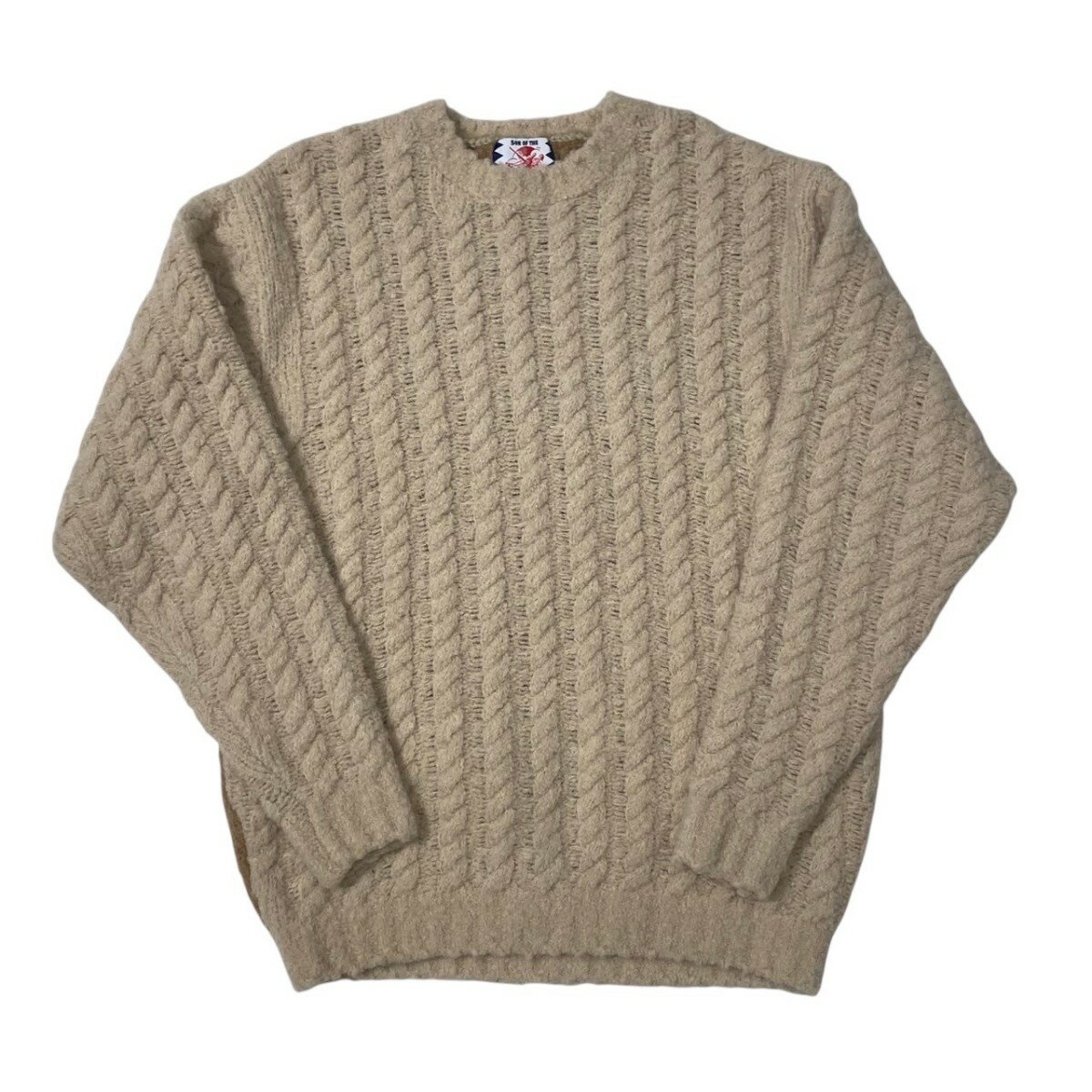 【中古】SON OF THE CHEESEクルーネックニット SC2020-KN03 ベージュ サイズ：M【価格見直し】