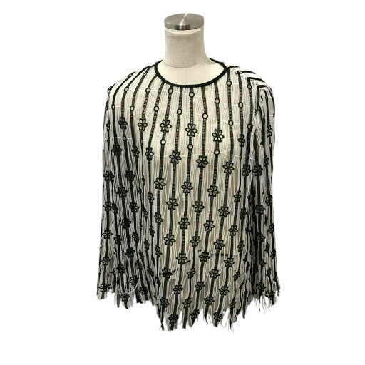 【中古】Christian Dior ストラプフローラルレースフリンジブラウス 6C21541A1822 ホワイト×グリーン サイズ:34 【310125】(クリスチャンディオール) 【中古】Christian Dior ストラプフローラルレースフリンジブラウス 6C21541A1822 ホワイト×グリーン サイズ:34 【310125】(クリスチャンディオール)