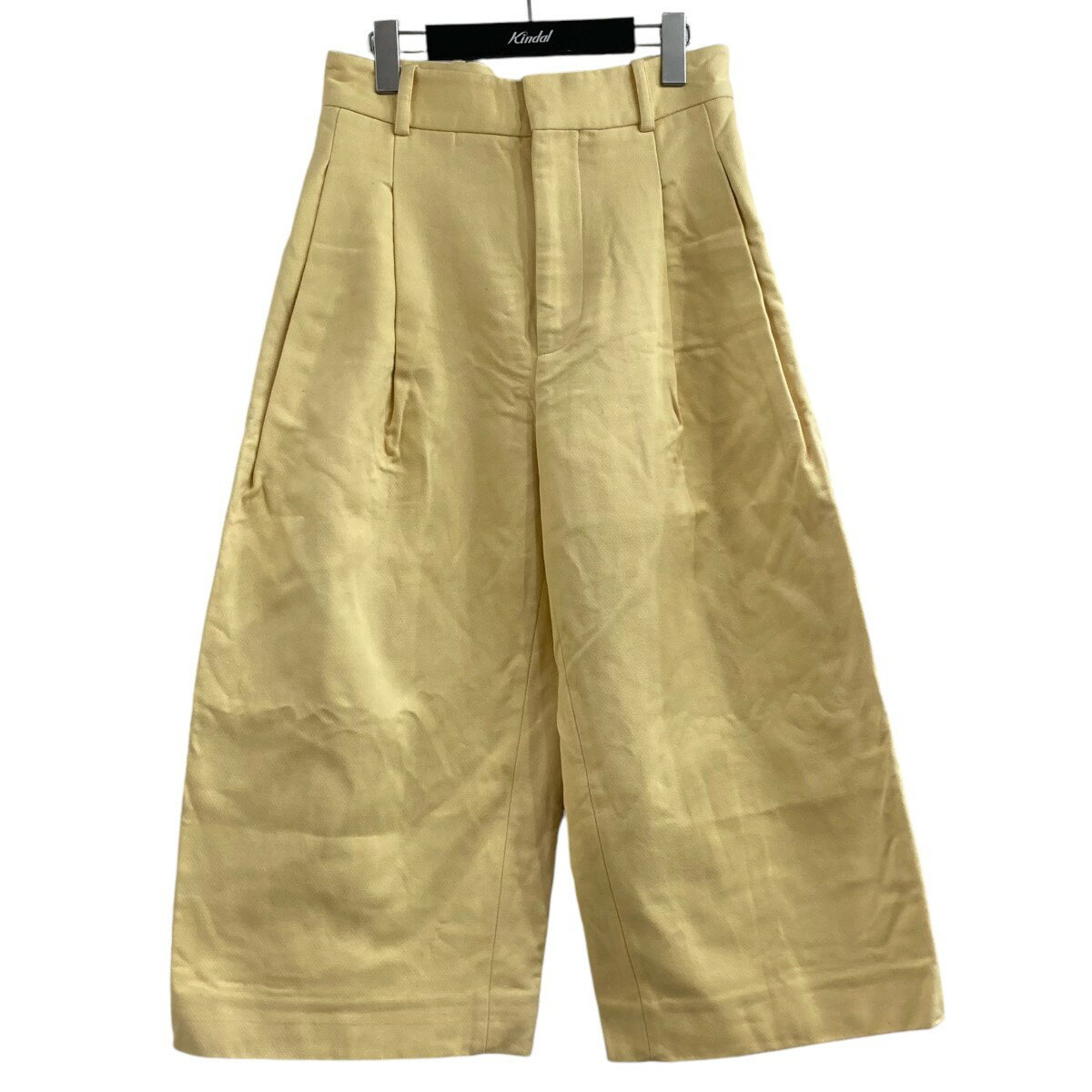 【中古】MARNI　タックワイドパンツ PAMAQ03U00TCR02 イエロー サイズ：38 【010225】（マルニ）