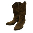 【中古】Saint Laurent Parisスウェードウエスタンブーツ 630111 ブラウン サイズ:36 1/2【価格見直し】(4)