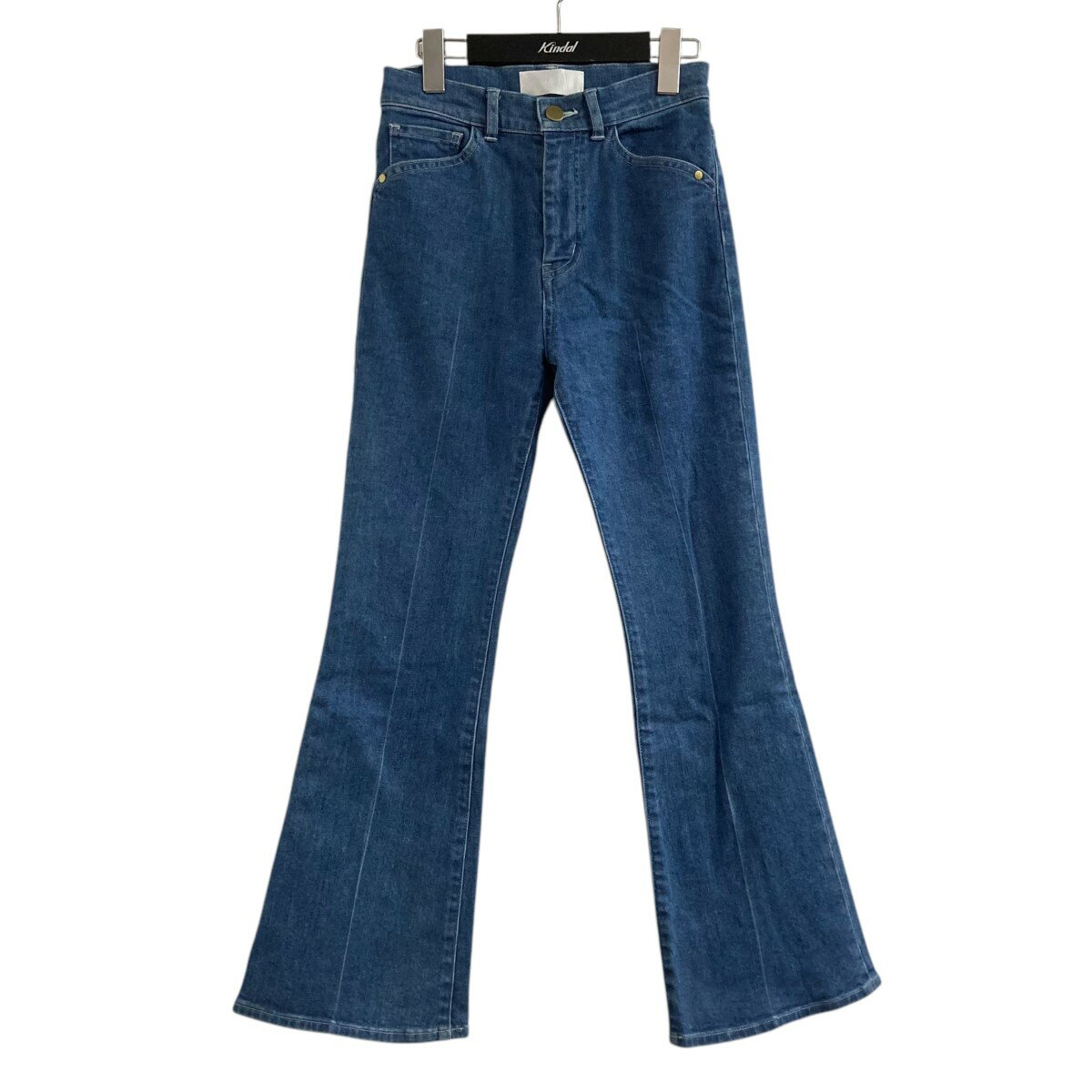 【中古】mame kurogouchi 22AW フレアスリムデニムパンツ MM22PF-PT713 Slim Flared Denim Jeans インディゴ サイズ:1 【020225】(マメクロゴウチ)