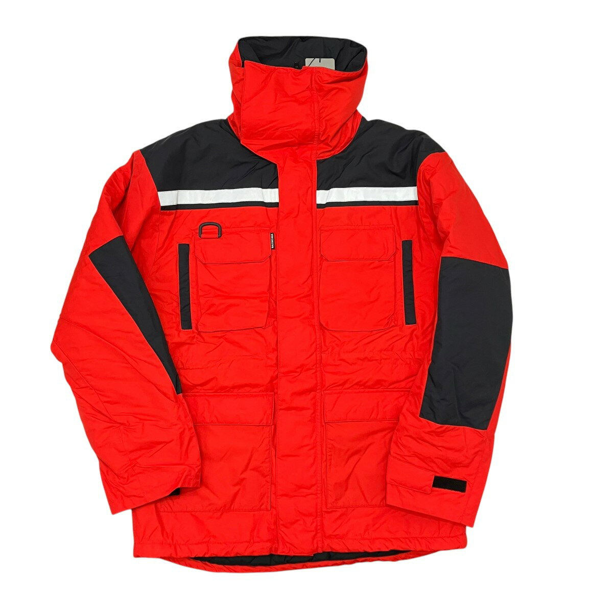 【中古】BALENCIAGAMAT NYLON JACKET ナイロンジャケット 602027 レッド×ブラック サイズ:44【価格見直し】