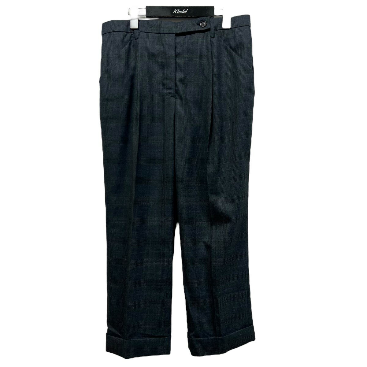 【中古】PRADA チェック柄スラックス P2274 グレー サイズ:42S 【050225】(プラダ)