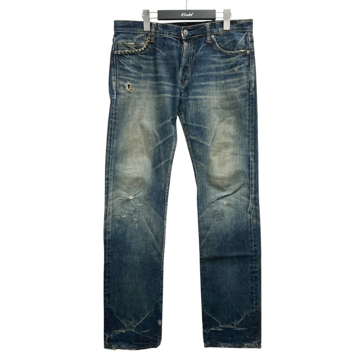 【中古】Hysteric Glamour スタッズデニムパンツ 5AP 0423 インディゴ サイズ:32 【060225】(ヒステリックグラマー)