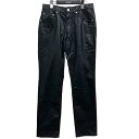 【中古】JOHN LAWRENCE SULLIVANフェイクレザーパンツ ブラック サイズ:38【価格見直し】