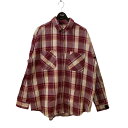 【中古】N.HOOLYWOOD×BIG MAC チェック 長袖シャツ 2221-SH20-011 レッド×ライトグレー サイズ:XL 【060225】(エヌハリ...