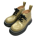 【中古】BOTTEGA VENETAザ バウンスレースアップブーツ ベージュ サイズ:37【価格見直し】(4)