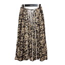 【中古】STELLA McCARTNEY 花柄シルクスカート 600848 ホワイト×ブラック サイズ:34 【080225】(ステラマッカートニー)(4)