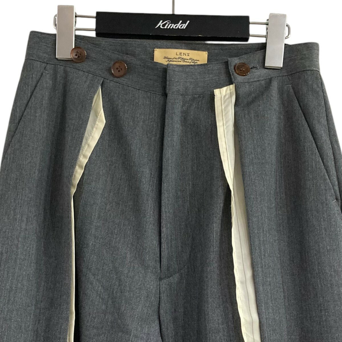 【中古】LENZ　パンツ LZD-PT01 グレー×アイボリー サイズ：1 【080225】（）