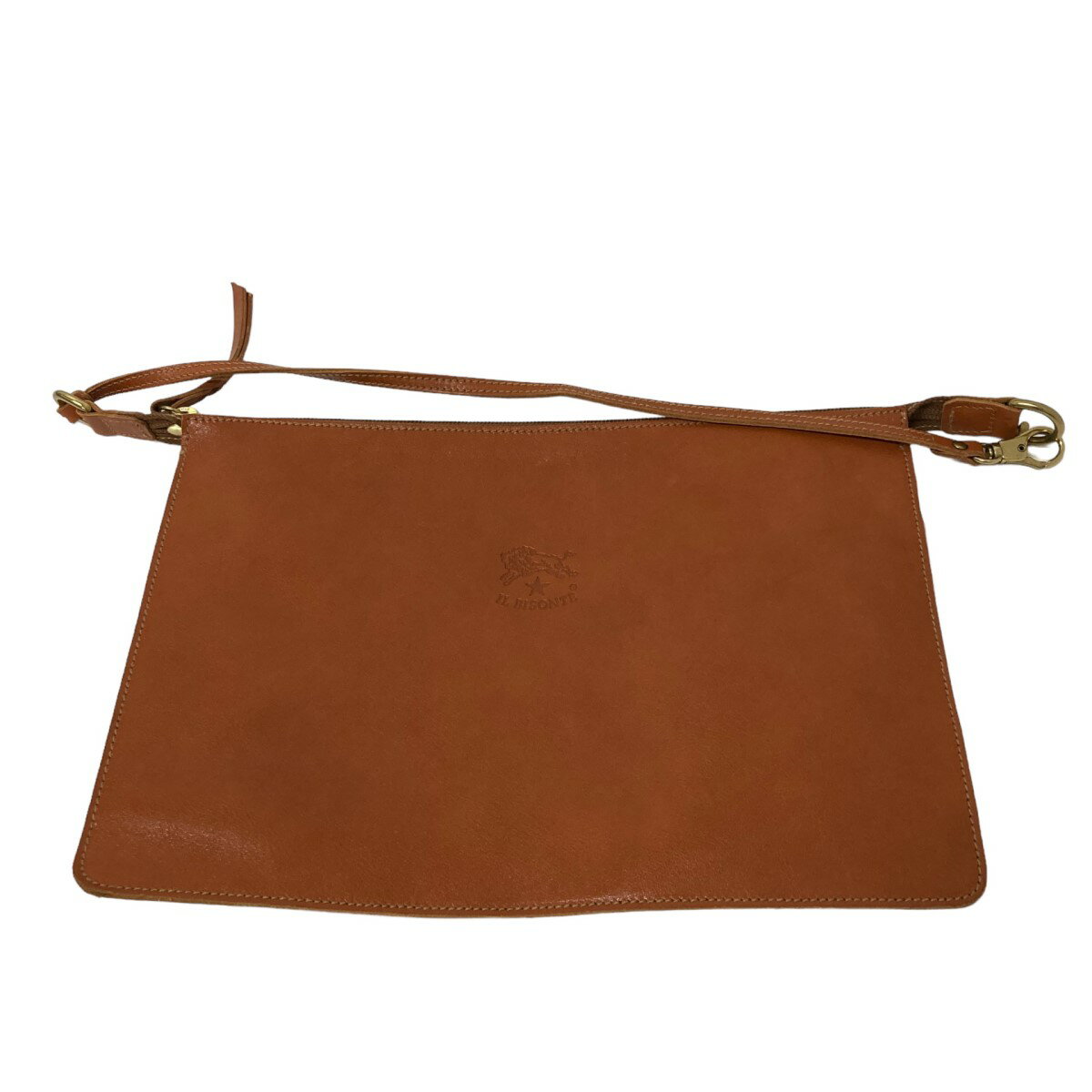 【中古】IL BISONTE レザー クラッチバッグ 54162-3-05216 ブラウン サイズ:- 【090225】(イルビゾンテ)