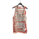【中古】DIESEL T-LIFTY-DEVOR-DD Damiano David JERSEY TOPS ダメージ加工シアータンクトップ A17758 レッド...
